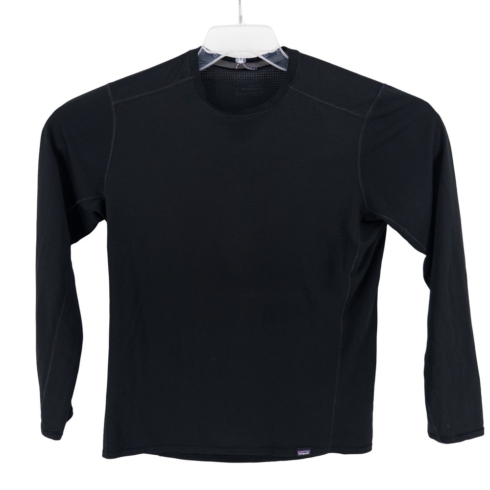 Patagonia Mens Med Midweight Capilene Crewneck Baselayer Shirt Black 44425 Gorp - Picture 2 of 9